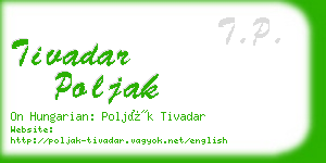 tivadar poljak business card